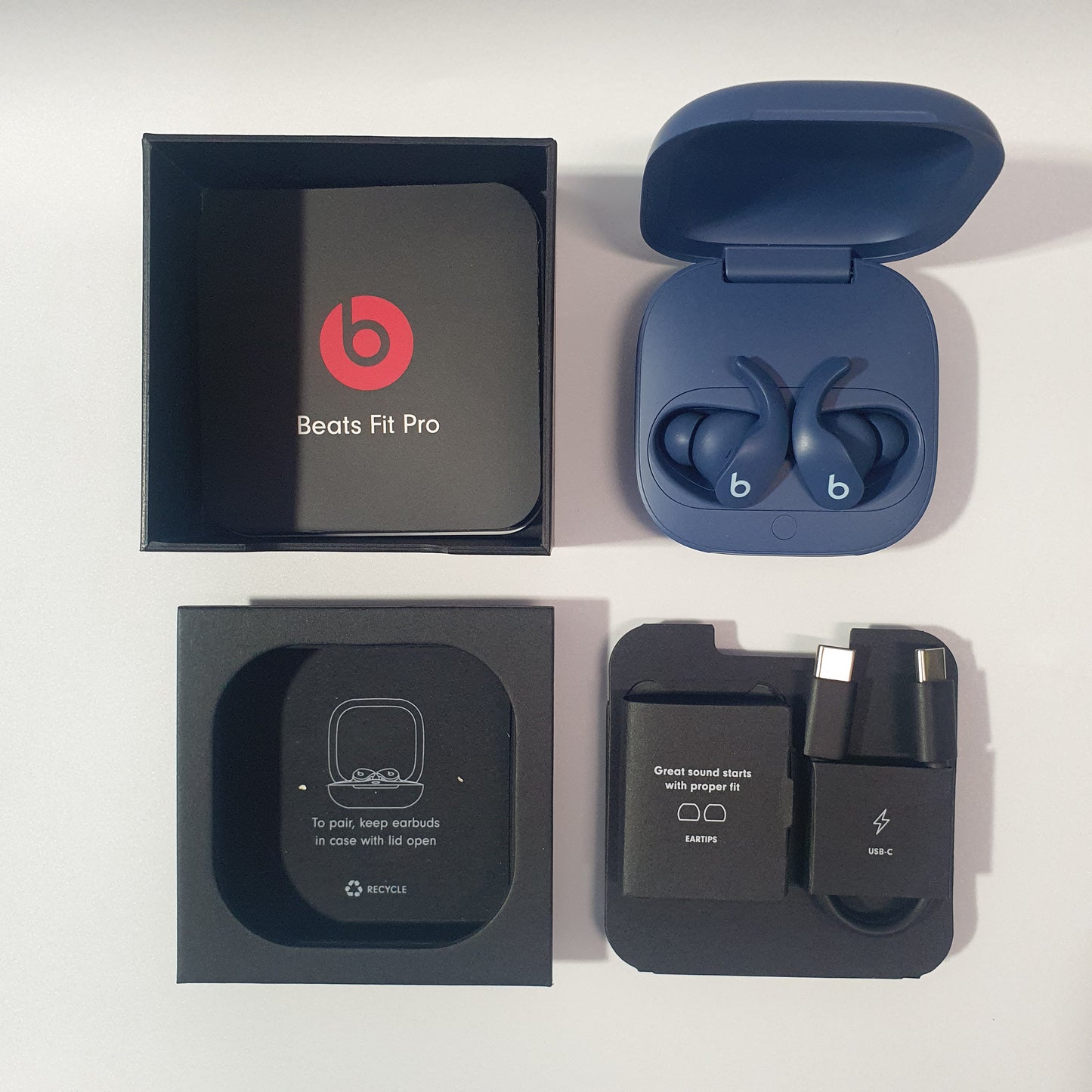 Beats Fit Pro True Wireless Noise Cancelling Earbuds - Tidal Blue - Open Box
